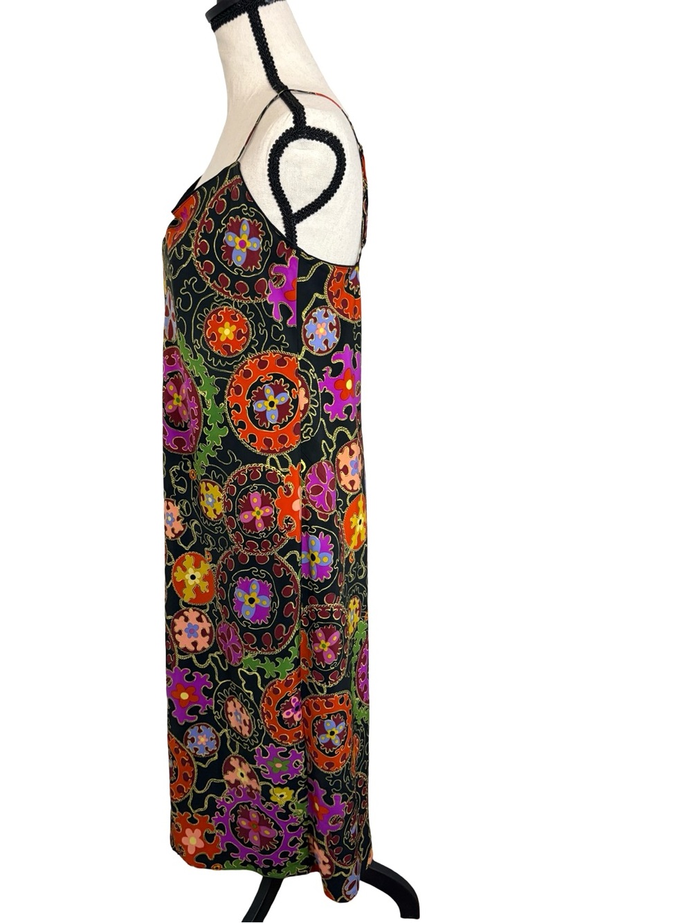 Natori Floral Medallion Slip Dress Y2K Abstract Print Midi - Picture 3 of 9